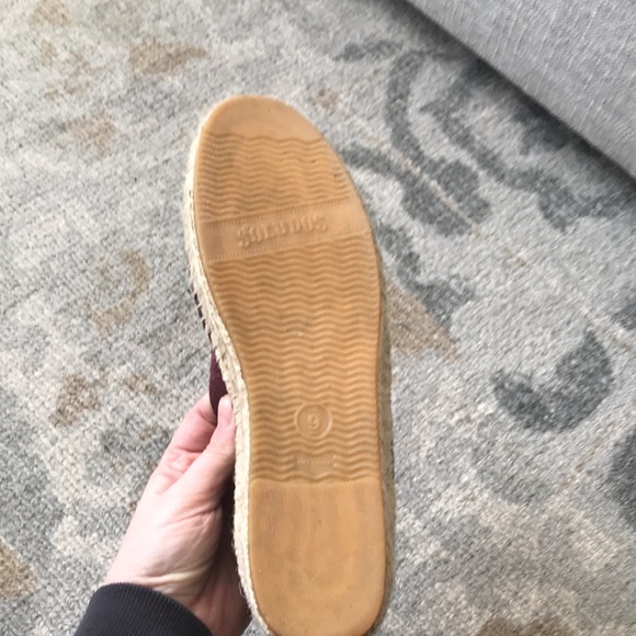 Soludos Wine Burgundy Espadrilles Flats Smoking Slipper - Picture 9 of 14